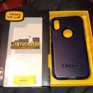 iPhone X Otter-box Commuter case navy
